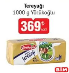 YÖRÜKOĞLU TEREYAĞI 1 KG fiyat ve kampanya bilgisi